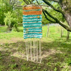 Be Blooming Orange Tapestry
