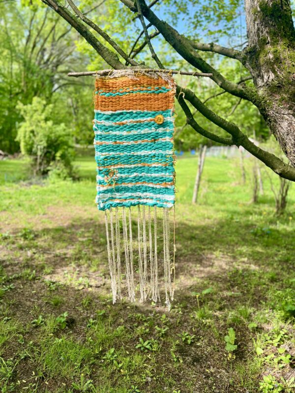 Be Blooming Orange Tapestry