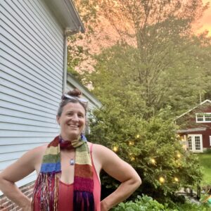 Boho Rainbow Scarf, sold