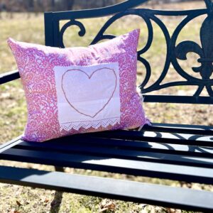 Patchwork Heart Pillow